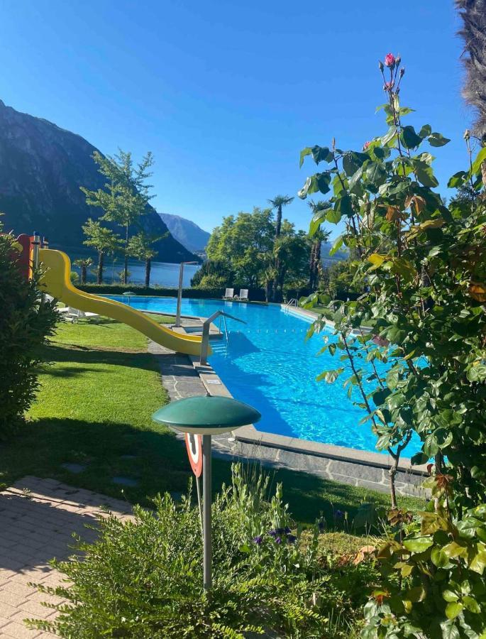 Apartmán Holiday On The Lake Lugano 2 Bissone Exteriér fotografie